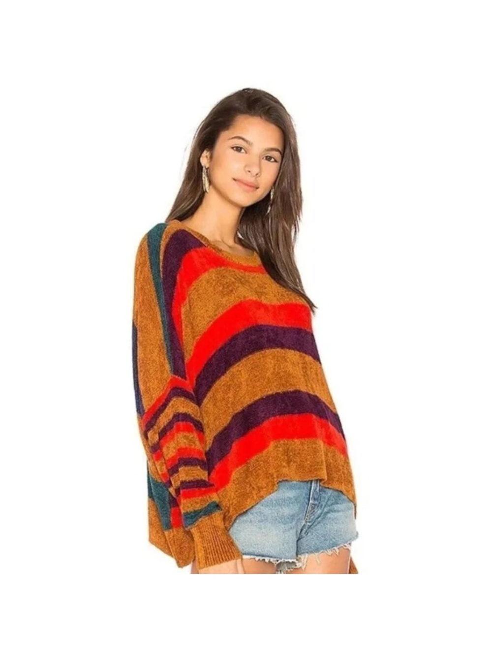 Free People Oversized Stripe Sweater